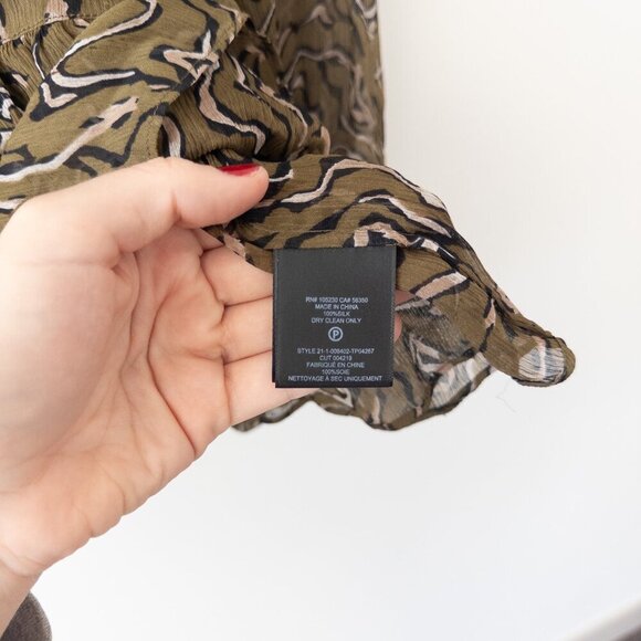 Joie Becki Printed Peplum 100% Silk Blouse - Picture 6 of 8